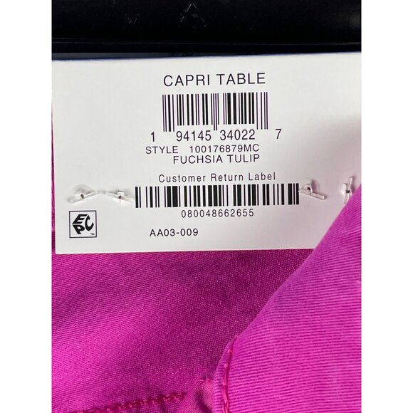 Style & Co. Size 18 Curvy Capri Pants Mid Rise Fuchsia Tulip Slimming Pocket - Picture 4 of 8